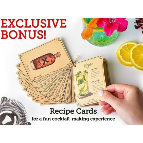 Bartender Kit Cocktail Shaker Set 14 Piece Bar Tools for Home or Professional - Picture 6 of 7